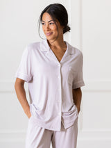 Women's Bamboo Stretch-Knit Short Sleeve & Pant Pajama Set from Cozy Earth