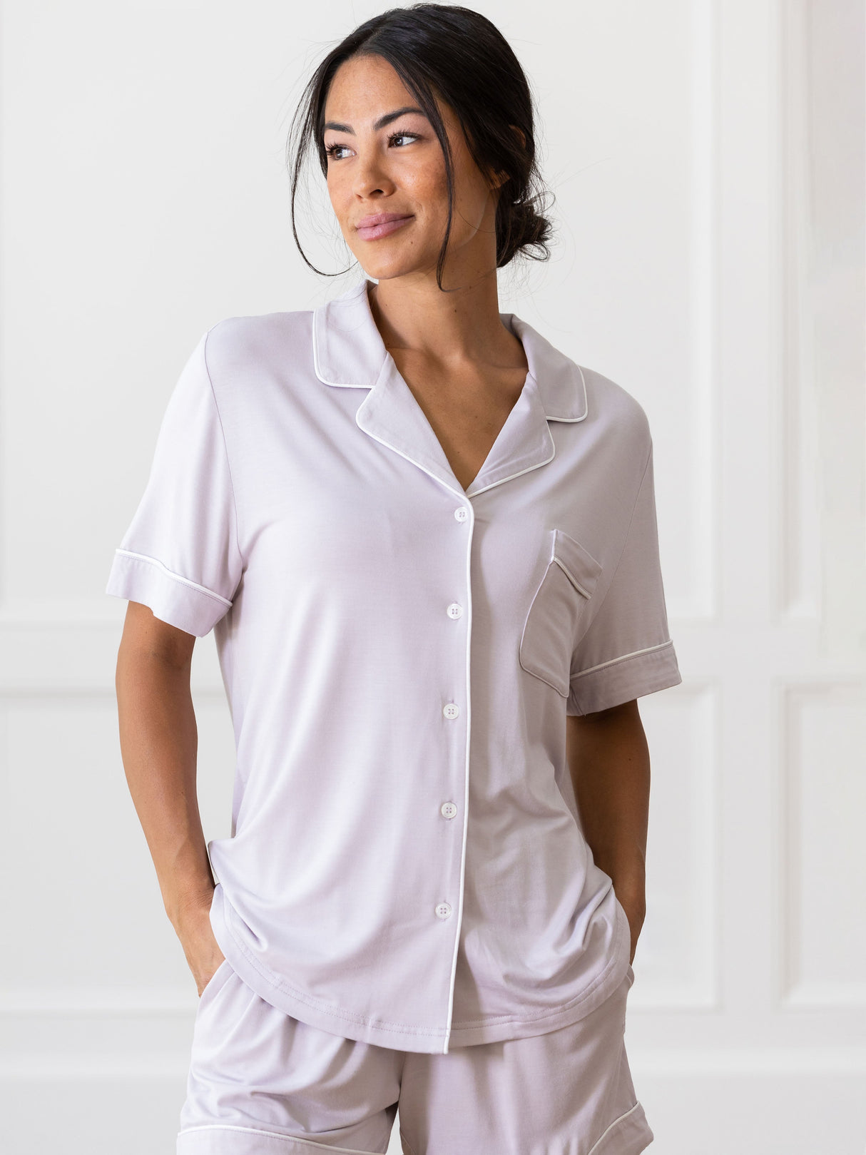 Women's Bamboo Stretch-Knit Short Sleeve Pajama Set from Cozy Earth