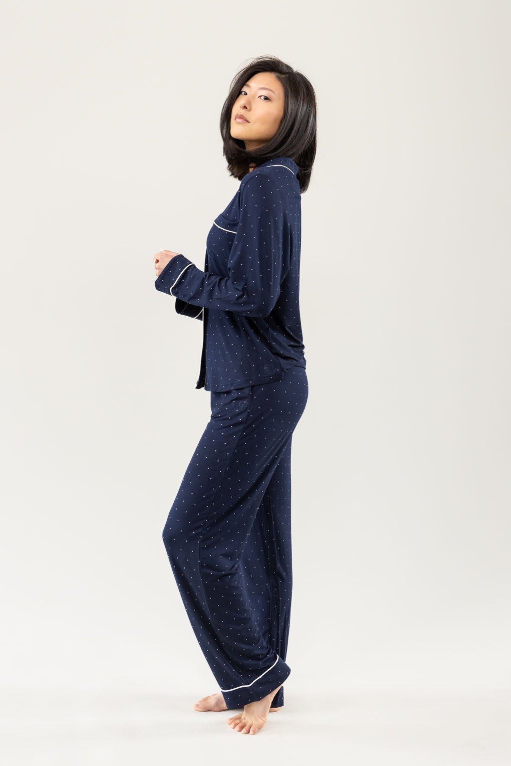 Women's Bamboo Stretch-Knit Long Sleeve Pajama Set from Cozy Earth