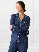 Women's Bamboo Stretch-Knit Long Sleeve Pajama Set from Cozy Earth