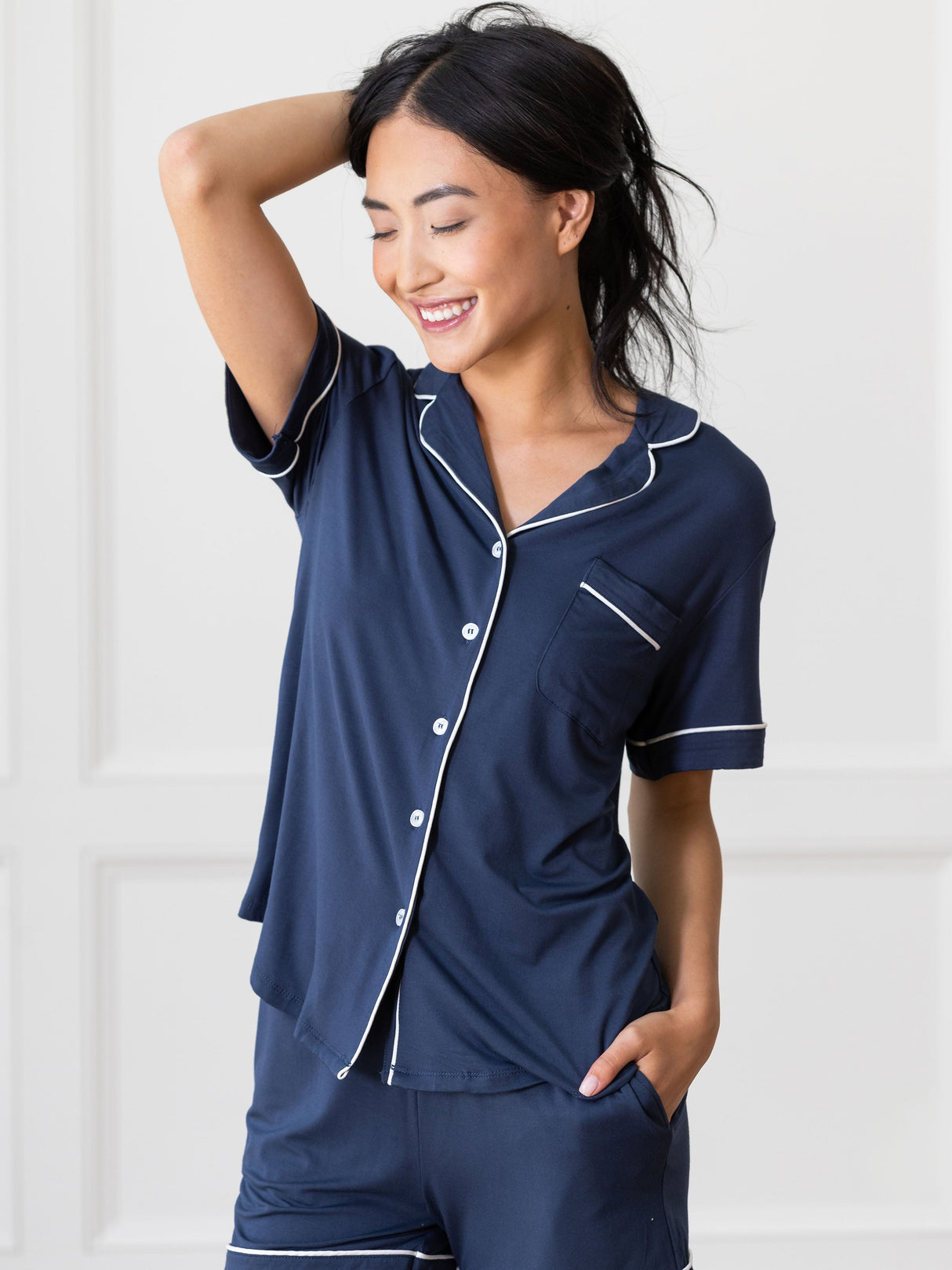 Women's Bamboo Stretch-Knit Short Sleeve Pajama Set from Cozy Earth