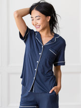 Women's Bamboo Stretch-Knit Short Sleeve Pajama Set from Cozy Earth