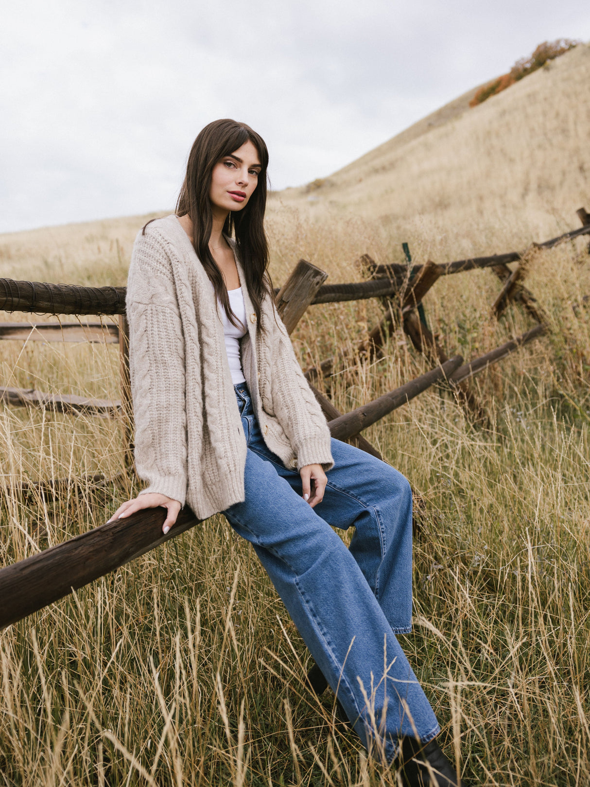 Oversized Cable Knit Cardigan from Cozy Earth
