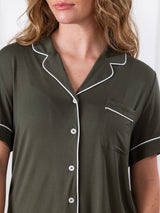 Women's Bamboo Stretch-Knit Short Sleeve & Pant Pajama Set from Cozy Earth