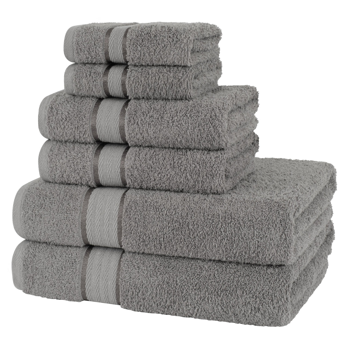 Salem Linen 6 Piece 100% Cotton Bath Towel Set From American Soft Linen