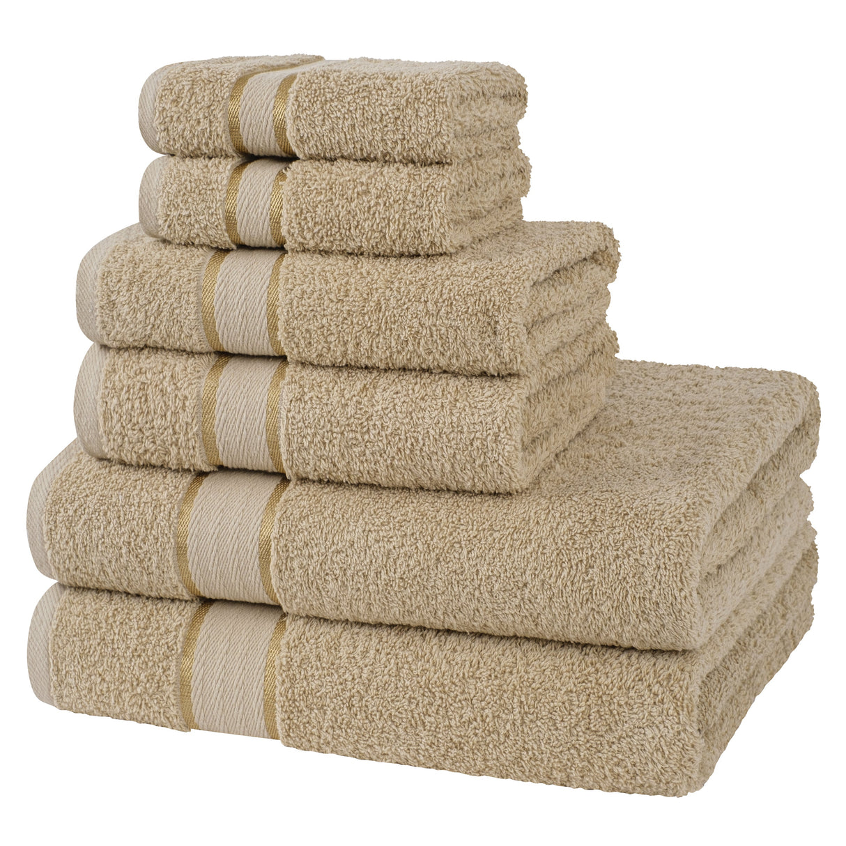 Salem Linen 6 Piece 100% Cotton Bath Towel Set From American Soft Linen