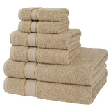 Salem Linen 6 Piece 100% Cotton Bath Towel Set From American Soft Linen