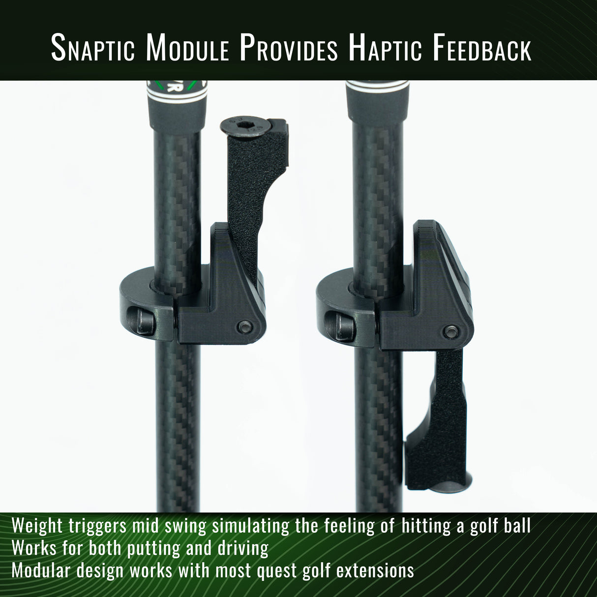 DriVR Elite -  Adjustable VR Weighted Golf Club Handle Accessory - Compatible with Quest 2, 3/3s, and Pro from DeadEyeVR