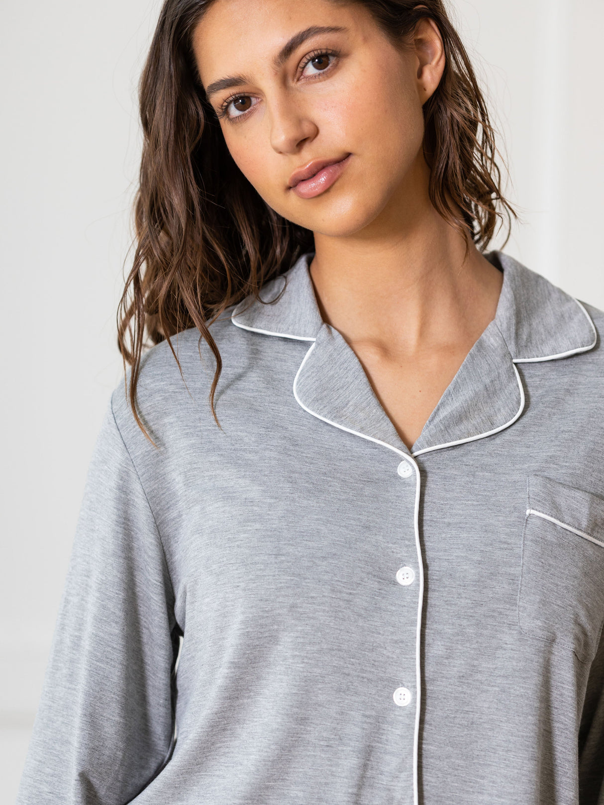 Women's Bamboo Stretch-Knit Long Sleeve Pajama Set TALL from Cozy Earth