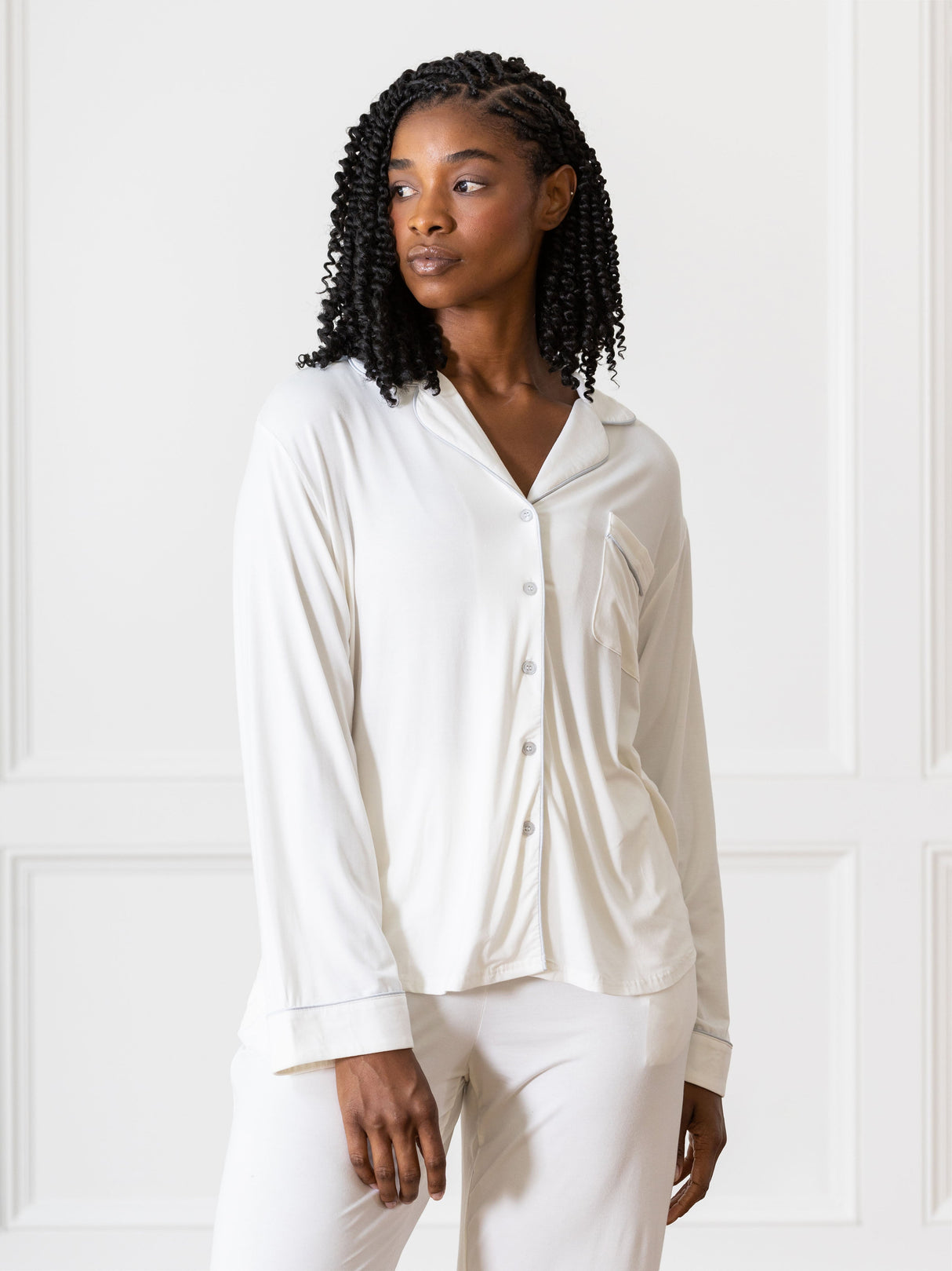 Women's Bamboo Stretch-Knit Long Sleeve Pajama Set from Cozy Earth
