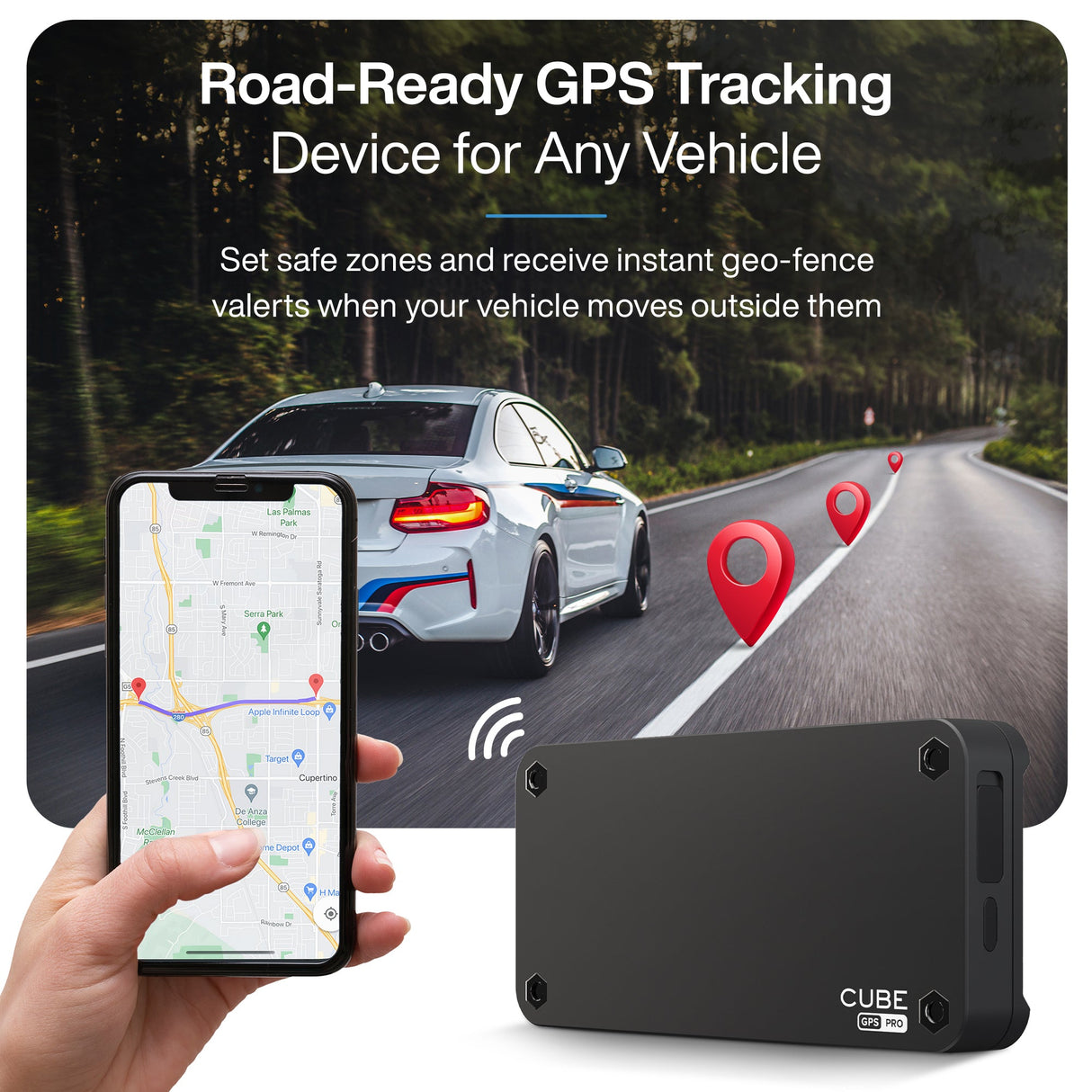 Cube GPS PRO Tracker: Magnetic GPS Tracker | 1 Year Battery Life | 4G LTE | Real-Time Tracking from Cube Tracker