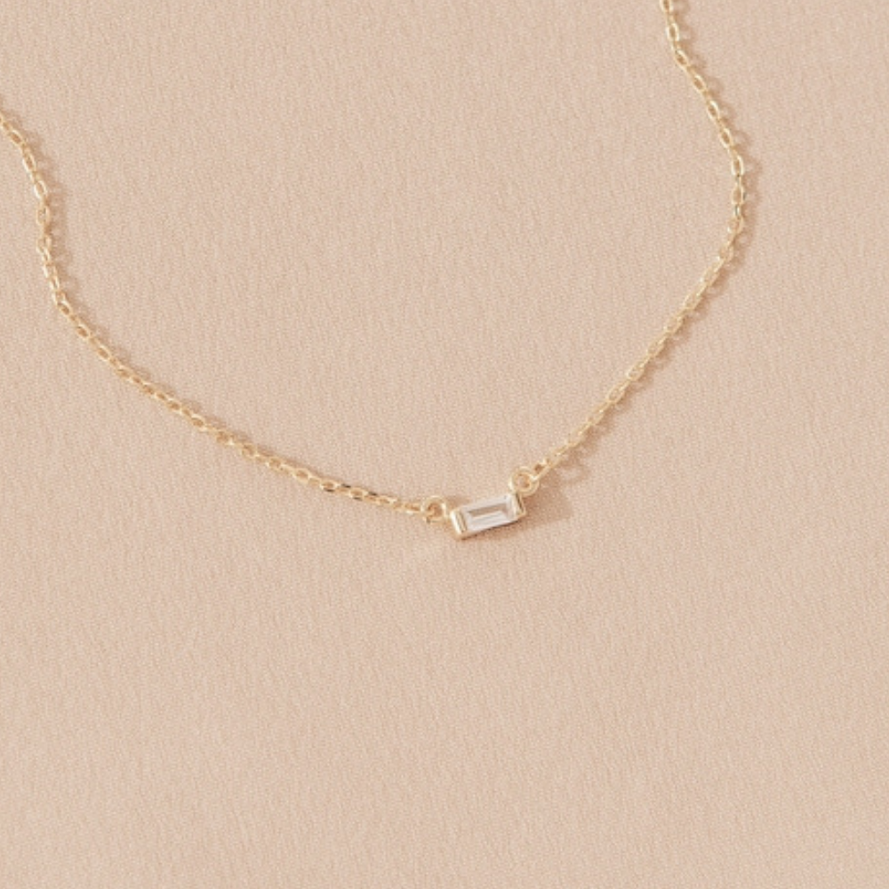 BAGUETTE NECKLACE from Ashlen
