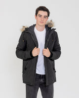 Men's Hudson Ultra Lite Hooded Winter Parka Coat From FAD