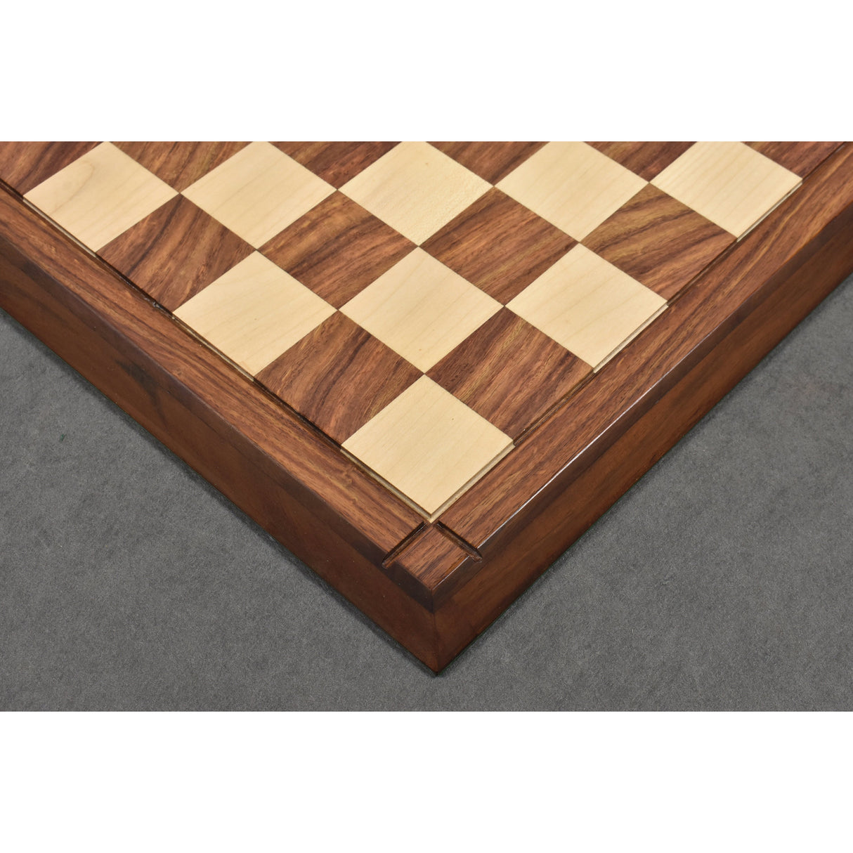 21" Drueke Style Golden Rosewood & Maple Wood Chess board - 55 mm square - Matt Finish from Royal Chess Mall