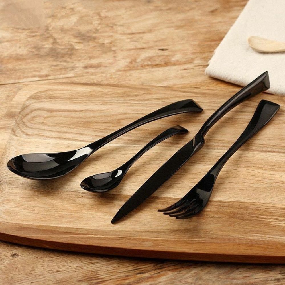 All Black Flatware Set from Moderny