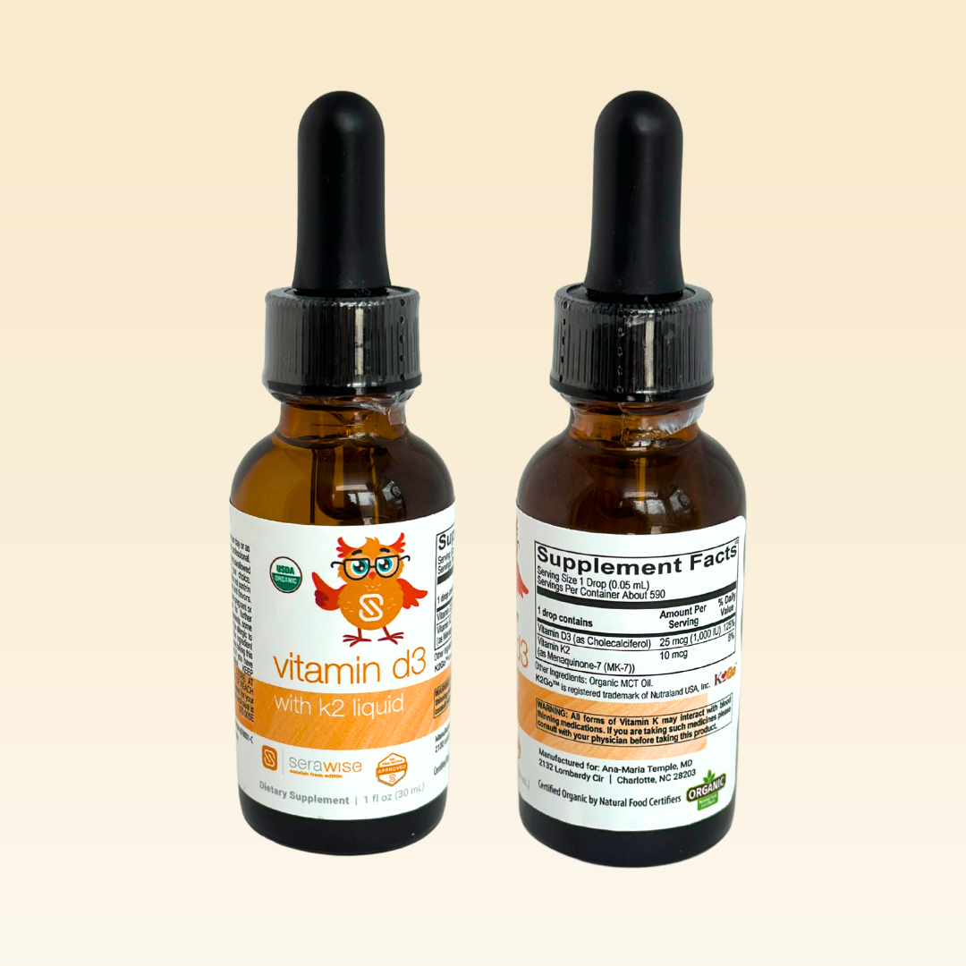 Organic Liquid Vitamin D3 with K2 from Serawise