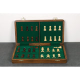 Large 14" Golden Rosewood & Maple Wooden Inlaid Magnetic Chess Set Board for  From Royal Chess Mall