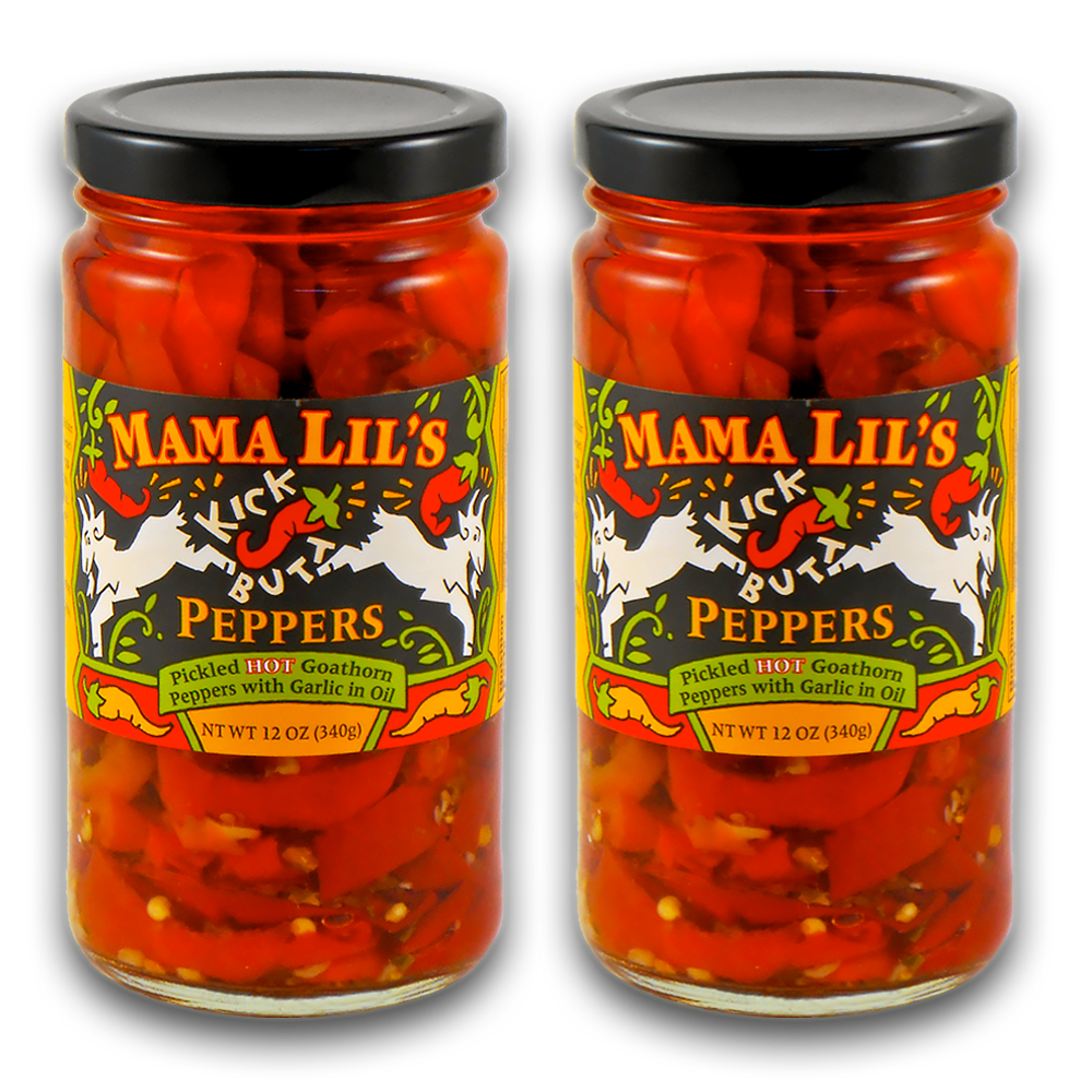 Mama Lil's Kick Butt Peppers in Oil (Spicy) - 12oz. from Mama Lil's