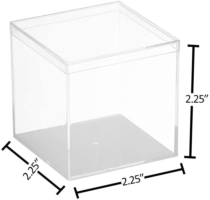 Clear Acrylic Boxes 2.25x2.25x2.25 12 Pack from Hammont