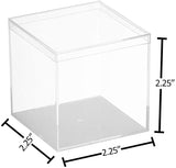Clear Acrylic Boxes 2.25x2.25x2.25 12 Pack from Hammont