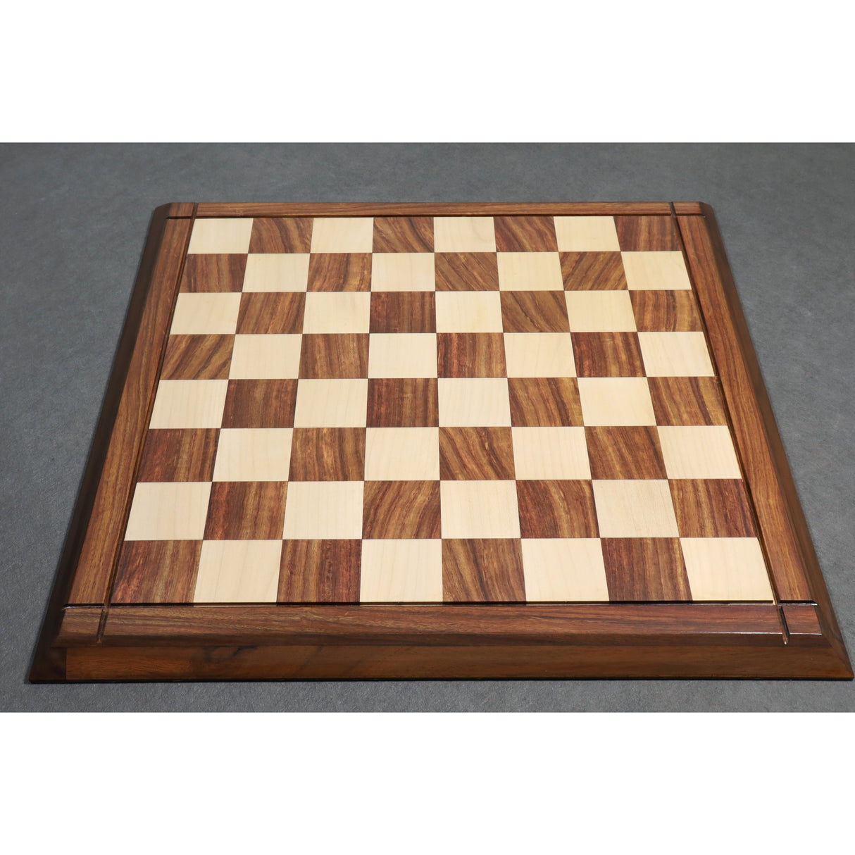 21" Drueke Style Golden Rosewood & Maple Wood Chess board - 55 mm square - Matt Finish from Royal Chess Mall