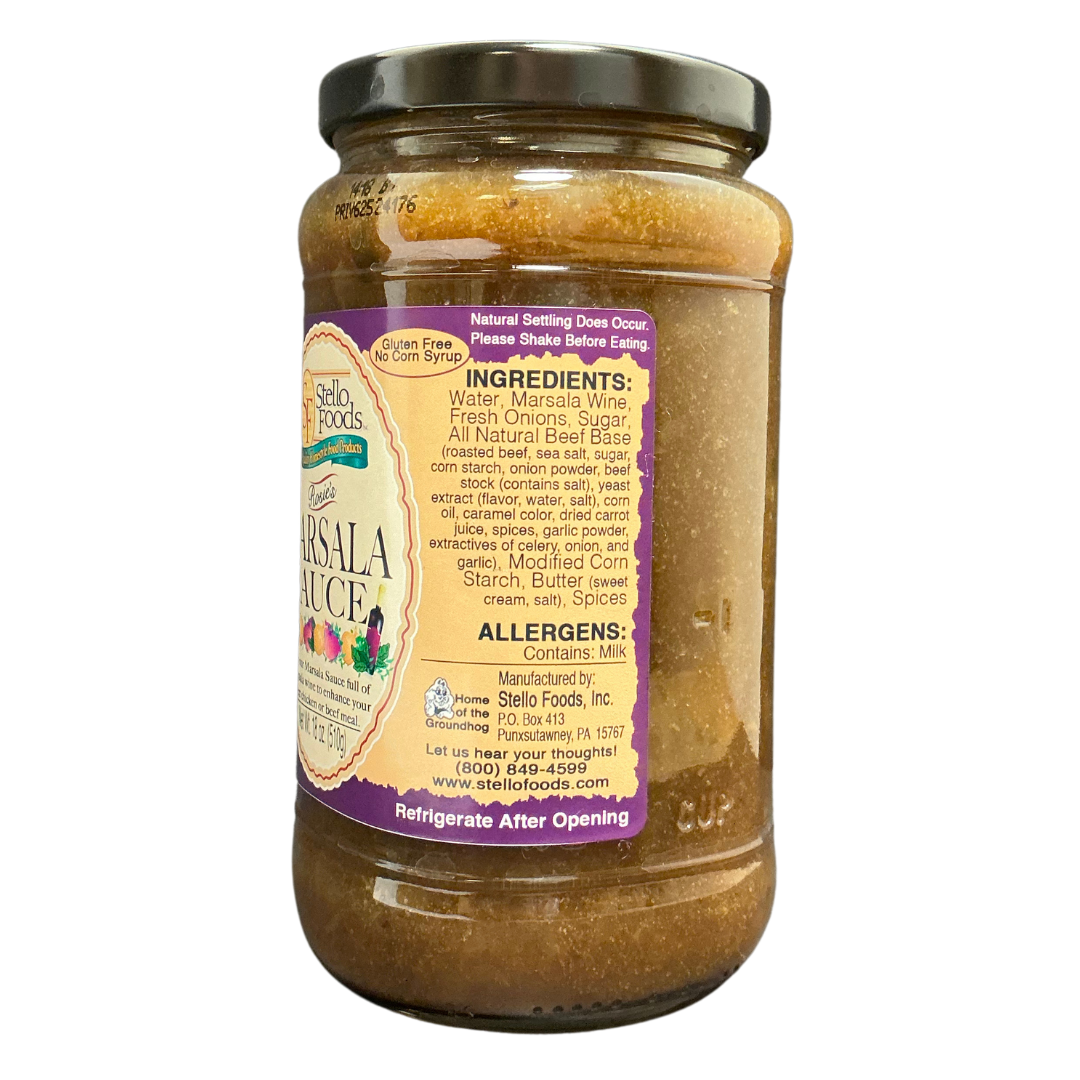 Stello Foods - Rosie's Marsala Sauce 18 oz from Stello Foods