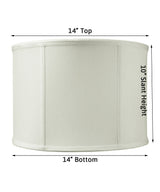 Drum Lamp Shade Premium Light Oatmeal Linen 14"W x 10"H from LampsUSA