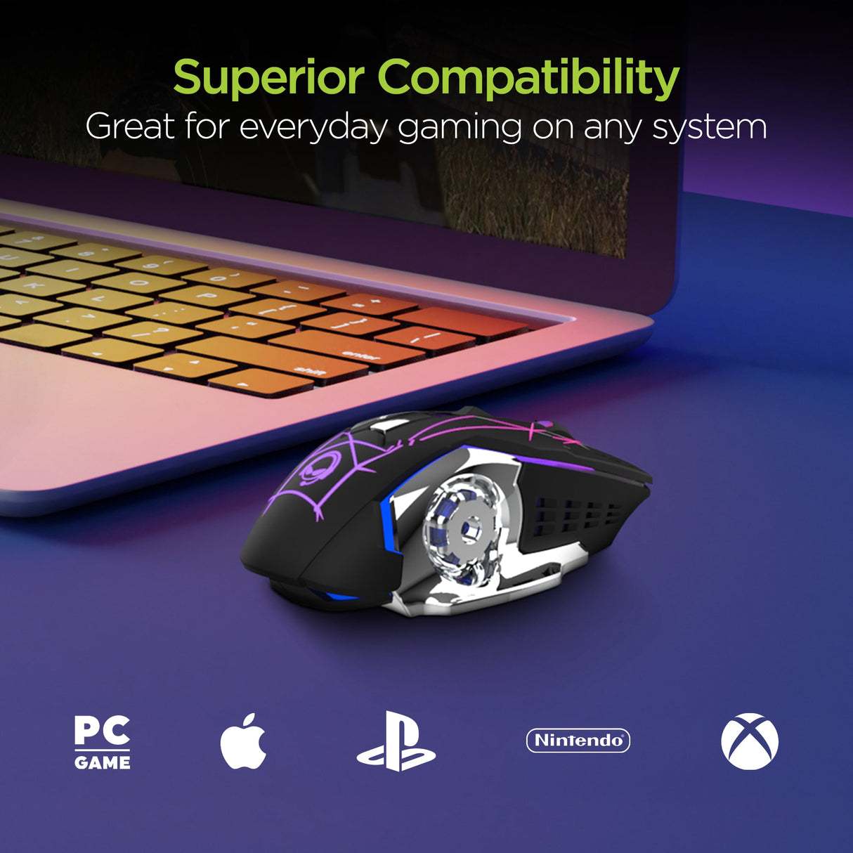 HyperGear Chromium Wireless Gaming Mouse for Extended Play Sessions from Jupiter Gear Home