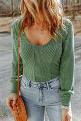 Autumn Green Knit Top from MsDressly