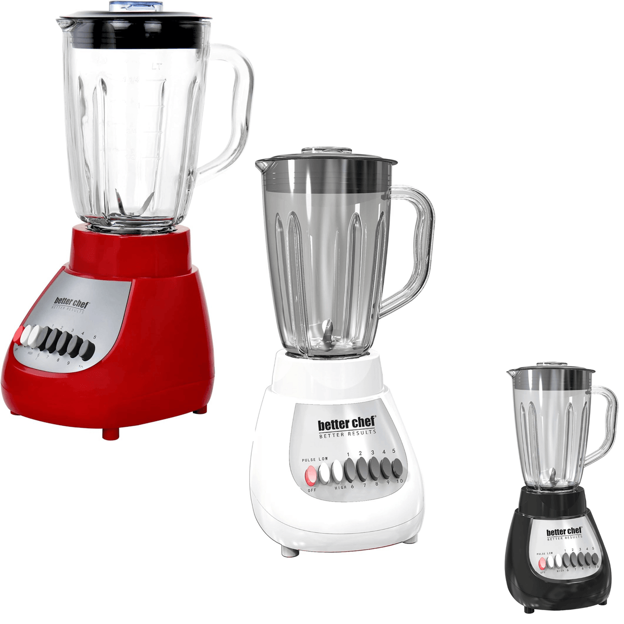 Better Chef Classic 10-Speed 5-Cup Glass Jar Blender from Jupiter Gear Home