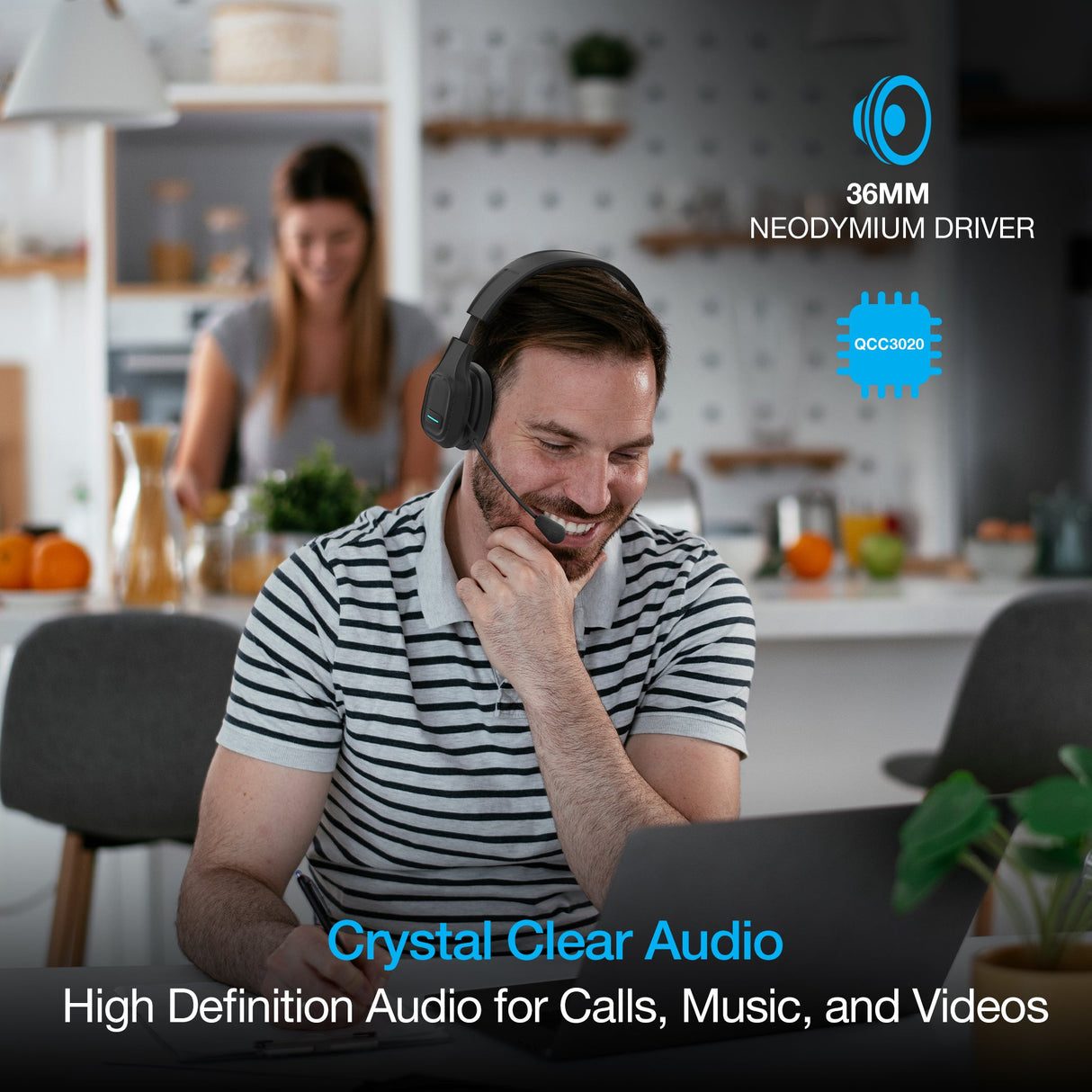 Naztech NXT-700 Xtreme Noise Cancelling Headset for Home Use from Jupiter Gear Home