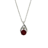 Created Ruby Diamond Fashion Pendants Sterling Silver from Bids.com