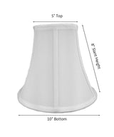 White Bell Shantung 10"W x 9"H Shade From LampsUSA