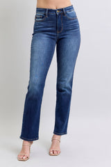 Judy Blue Full Size Washed Straight Leg Jeans with Pockets from Enfance-Heureuse