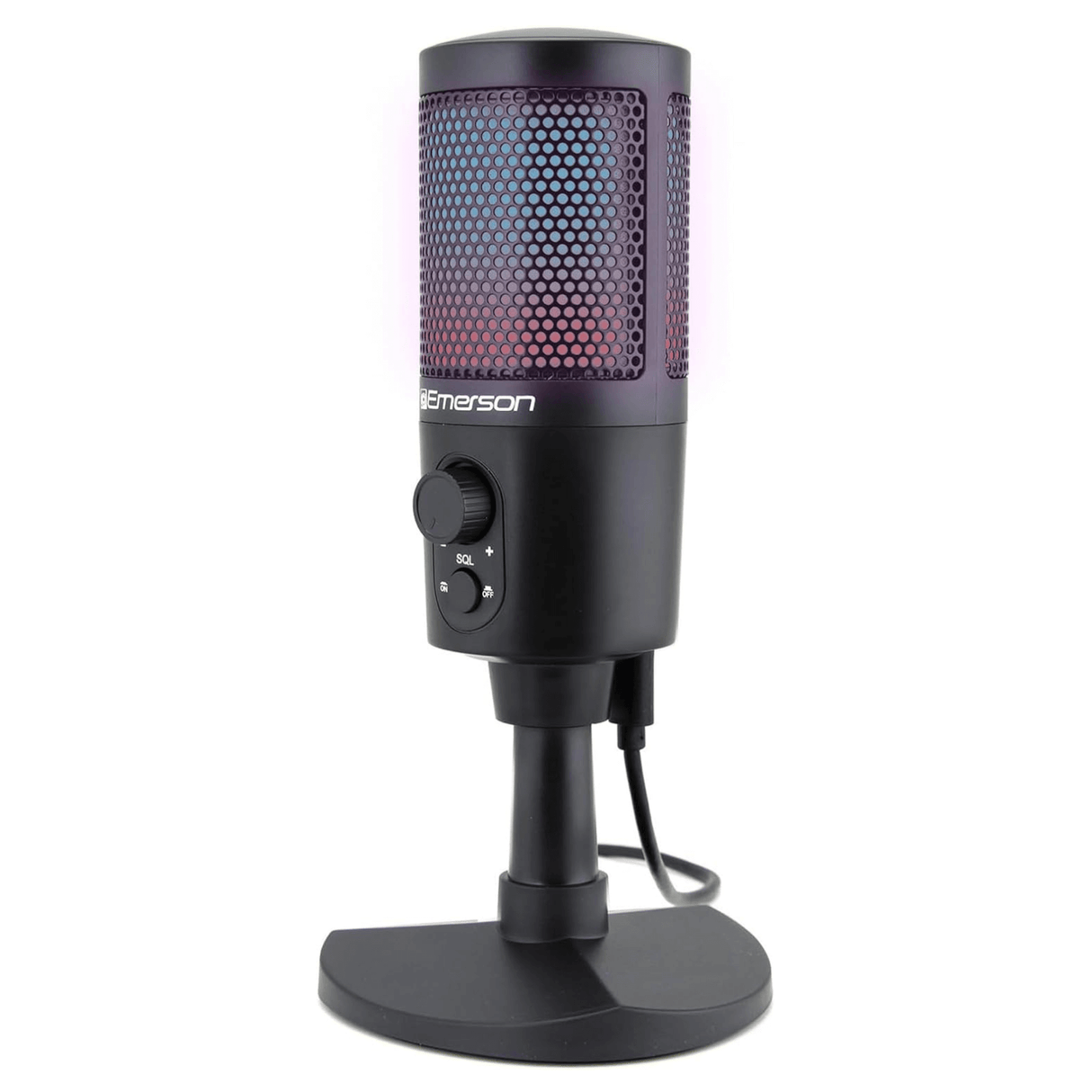Emerson USB Gaming & Streaming Microphone with RGB Lighting with Tap-to-Mute from Jupiter Gear Home