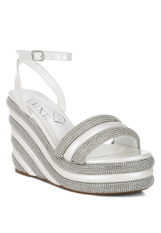 My Bliss Rhinestone Studded Wedge Sandals from My Pampered Life Seattle