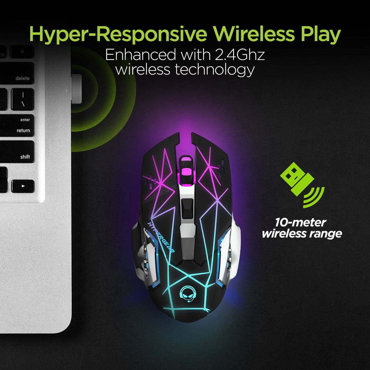HyperGear Chromium Wireless Gaming Mouse for Extended Play Sessions from Jupiter Gear Home