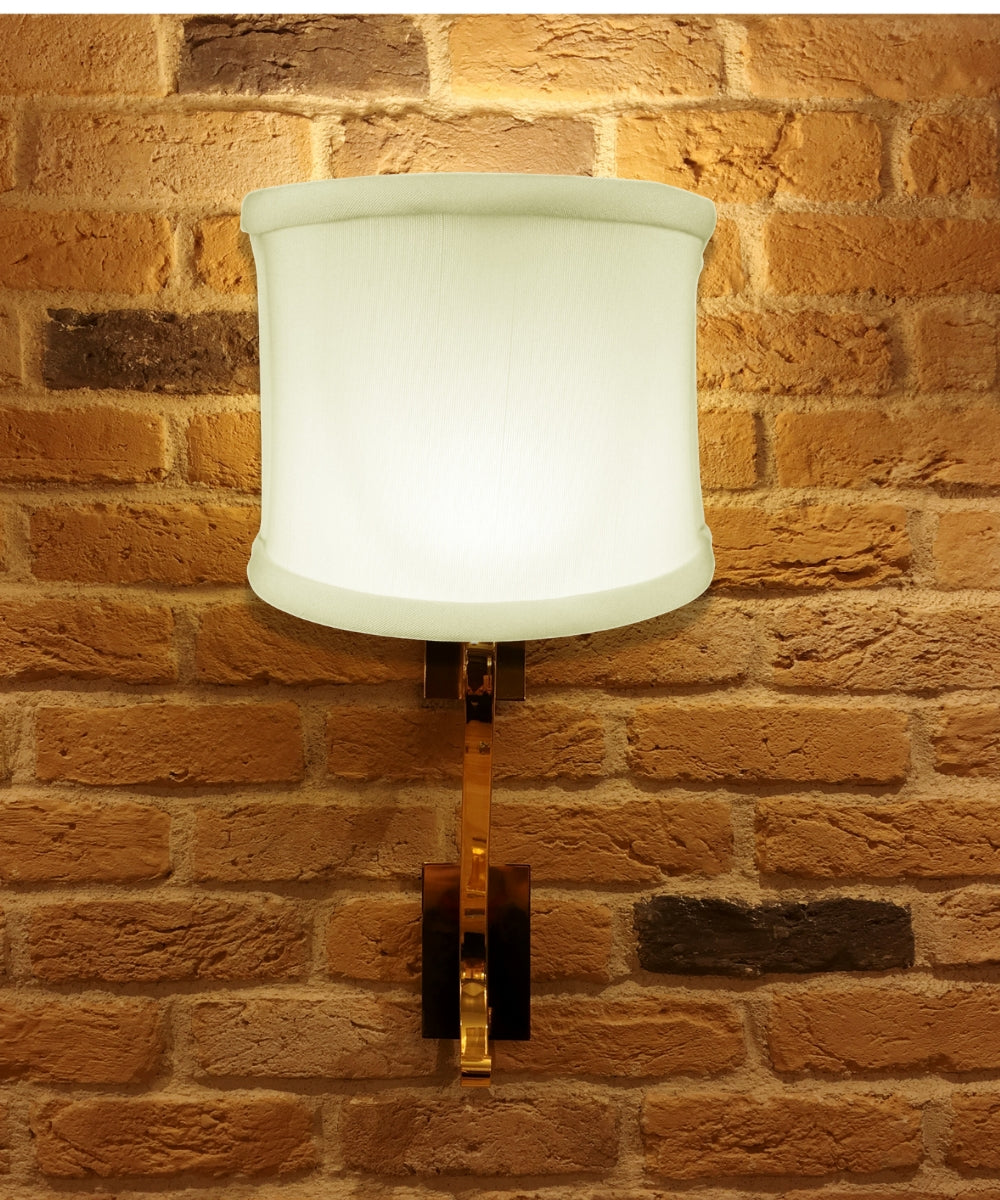 Clip-on Sconce Half-Shell Lampshade Eggshell Shantung Fabric (4"W x 4"H ) From LampsUSA