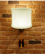 Clip-on Sconce Half-Shell Lampshade Eggshell Shantung Fabric (4"W x 4"H ) From LampsUSA