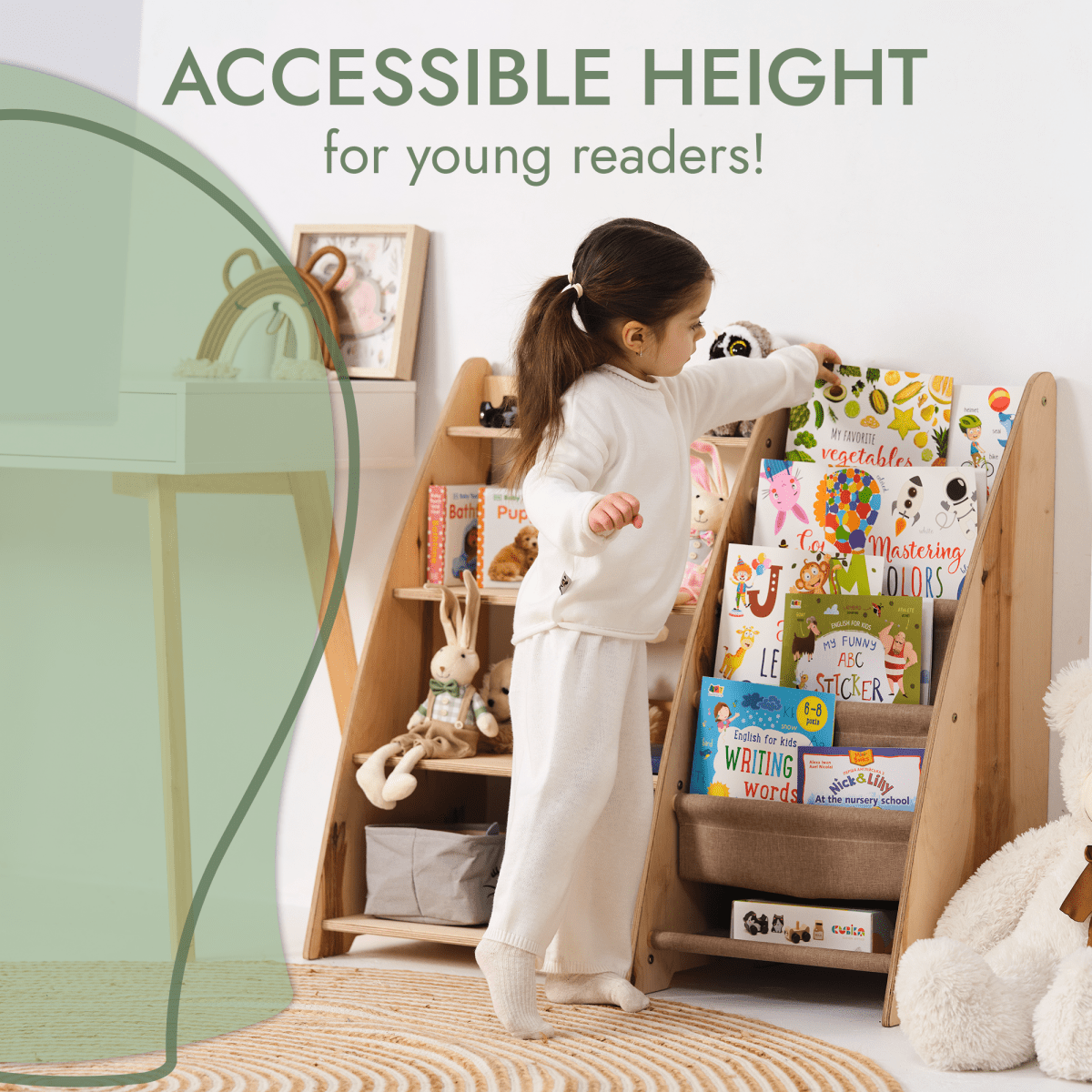 2in1 Montessori Shelf for Books and Toys from Goodevas