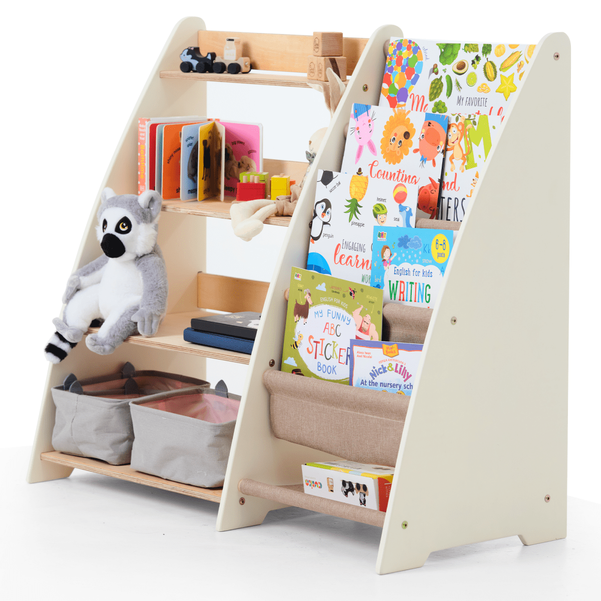 2in1 Montessori Shelf for Books and Toys from Goodevas