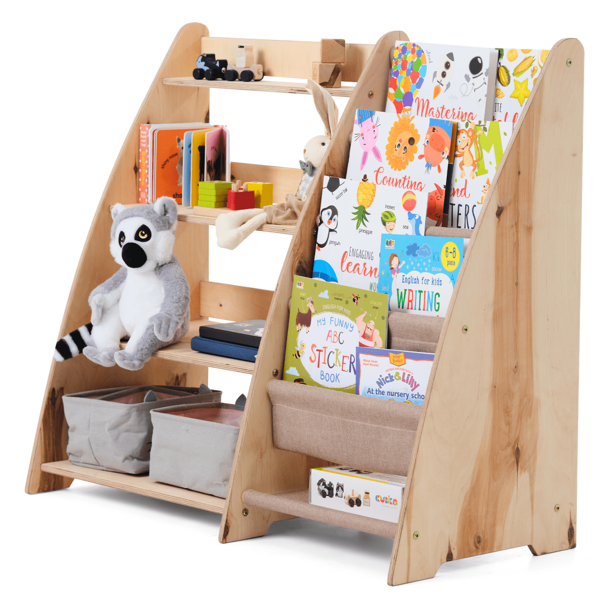 2in1 Montessori Shelf for Books and Toys from Goodevas
