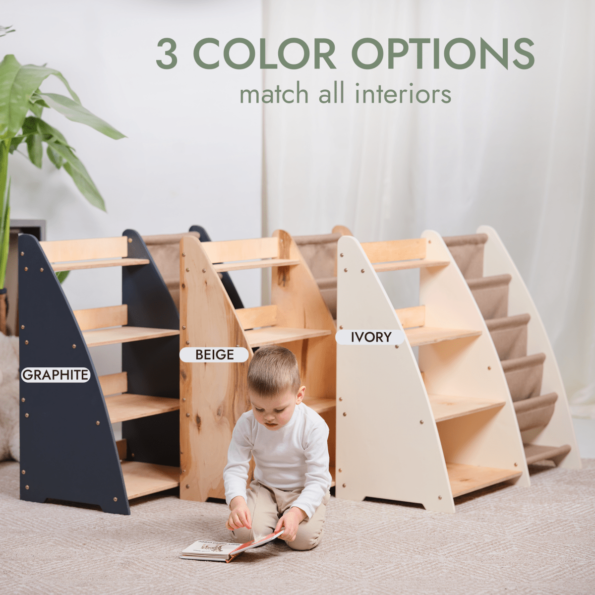 2in1 Montessori Shelf for Books and Toys from Goodevas