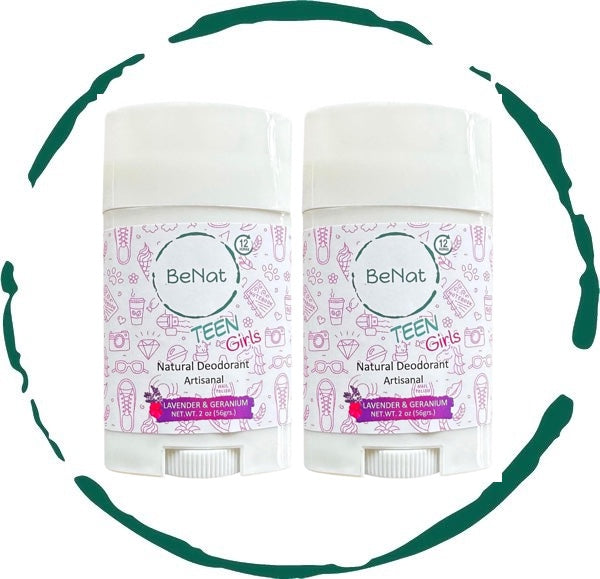 2-Pack all-Natural Deodorants for Kids & Teens from BeNat