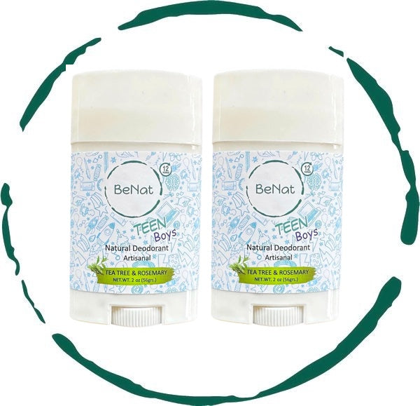 2-Pack all-Natural Deodorants for Kids & Teens from BeNat