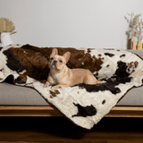 PupProtector™ Waterproof Throw Blanket - Brown Faux Cowhide from Paw.com