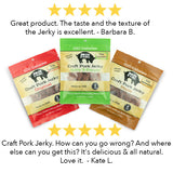 Craft Pork Jerky Collection (24 bags, 8 of each flavor) from Big Fork Brands