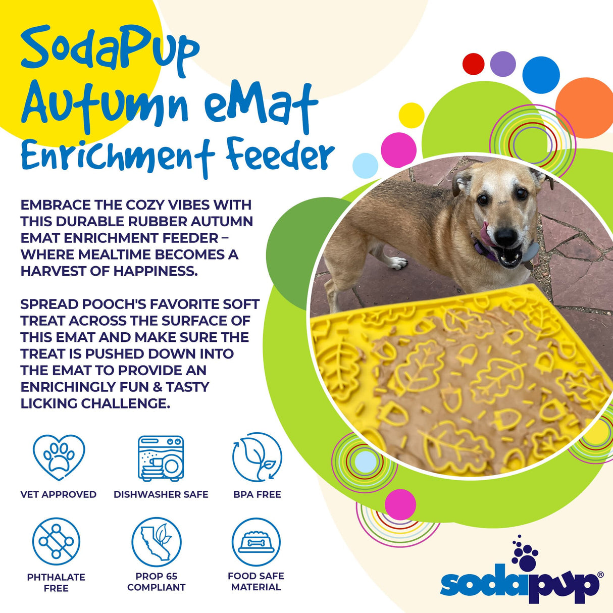 Autumn Design eMat Enrichment Lick Mat From SodaPup