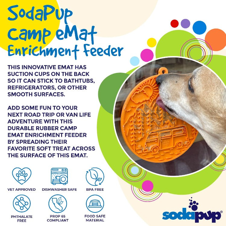 Camp eMat Enrichment Lick Mat With Suction Cups From SodaPup