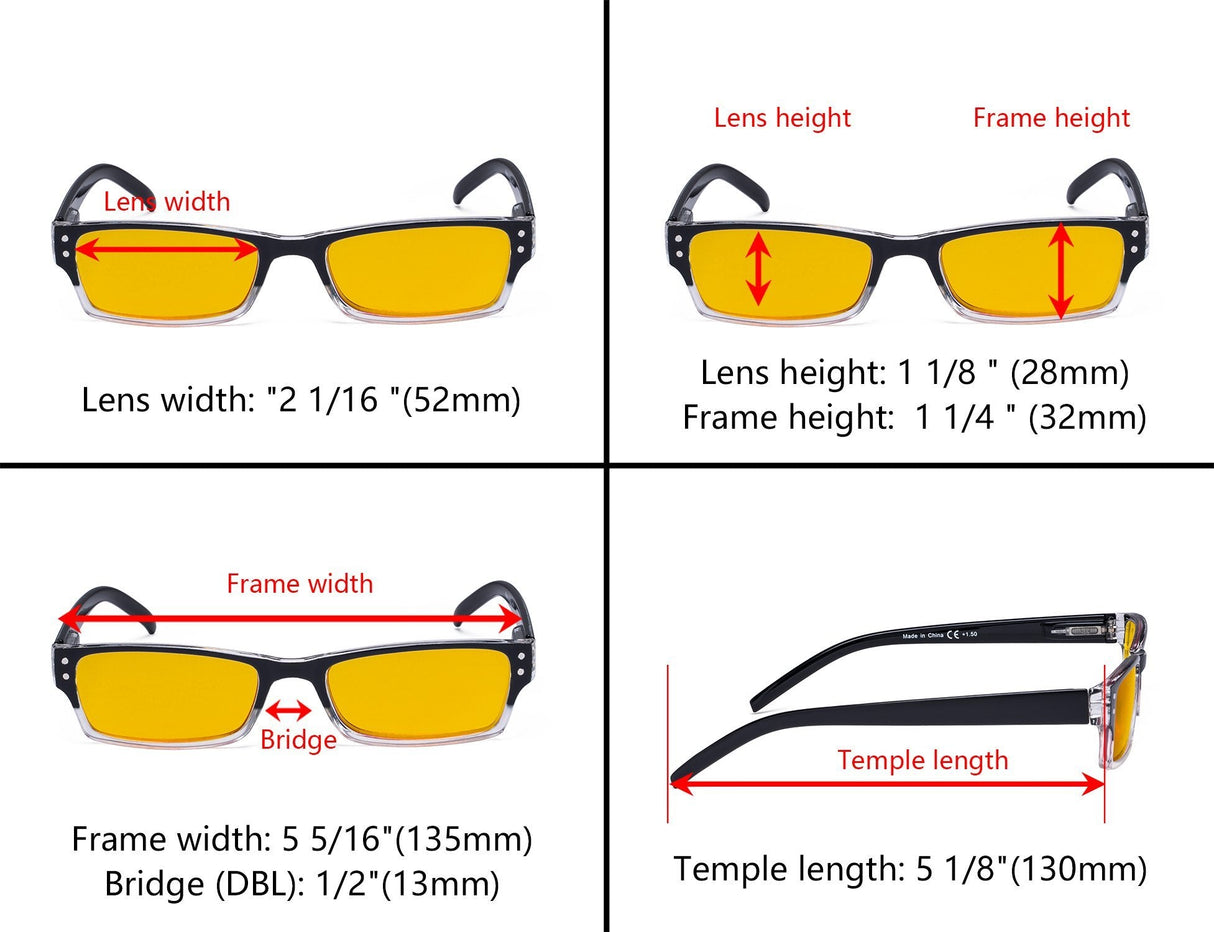 3 Pack Blue Light Blocking Reading Glasses HP012 from eyekeeper.com